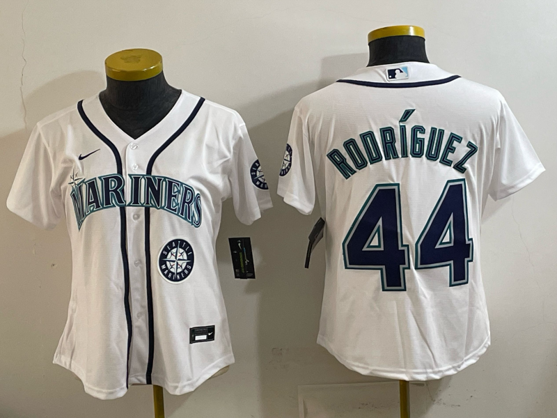 women 2026 Seattle Mariners #44 Rodriguez white Nike MLB Jersey 002